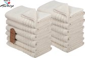 Veehaus Magnee - Handdoeken 50 x 100 cm - set van 10 - Hotelkwaliteit – Zware kwaliteit 500 g/m2 Natuur Creme