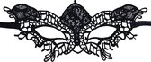 Miresa - Masker MM074 - Verleidelijke vlinder - Zwart kant - Carnaval, gala of burlesque
