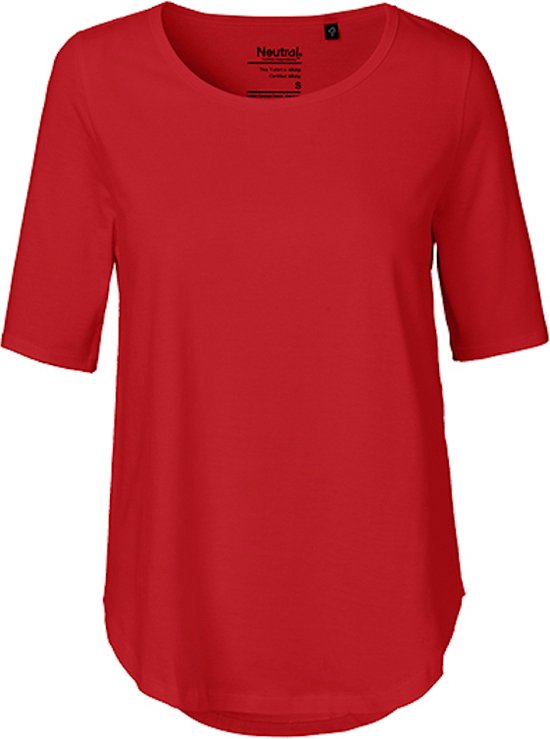 Ladies´ Half Sleeve T-Shirt met ronde hals Red - M