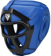 RDX Sports T1 Hoofdbeschermer Met Verwijderbare Gezichtskooi Blauw - Medium - Kleur: Blauw - Boksen - Boks Bescherming - Bokshelm