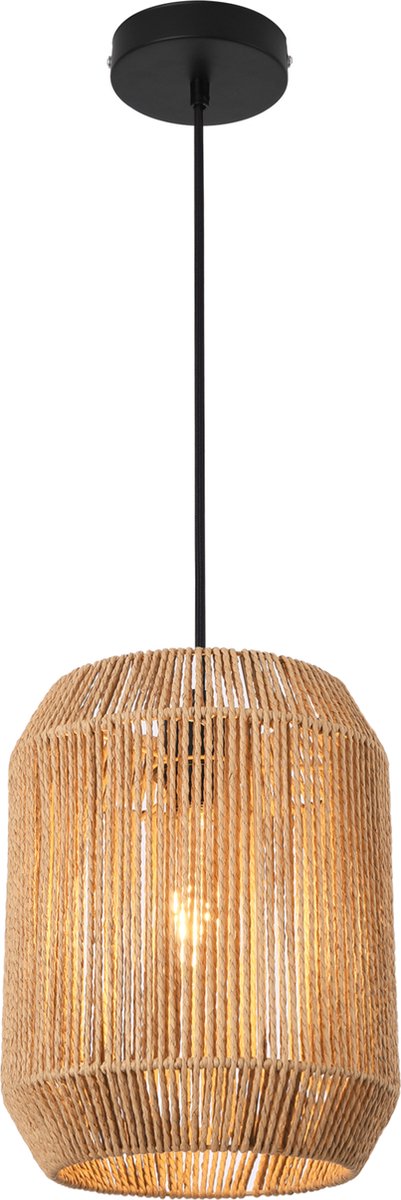 Hanglamp Reading 160x28 cm zwart en beige E27