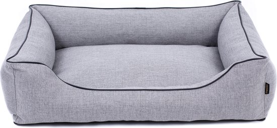 DOGGY Hondenbed, kattenbed, hondenbank, afneembare overtrek, hondenkussen, dierenmeubels, hondenbed, slaapplaats, XL: 96 x 62 cm, blauw DOGGY Hondenbed, kattenbed, hondenbank, afneembare overtrek, hondenkussen, dierenmeubels, hondenbed, slaapplaats, XL: 96 x 62 cm, blauw