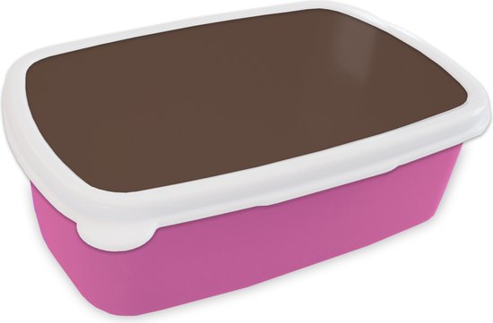 Boîte à pain Rose - Boîte à lunch Marron - Foncé - Couleurs - Boîte à pain 18x12x6 cm - Boîte à pain - Boîtes à pain pour enfants et adultes