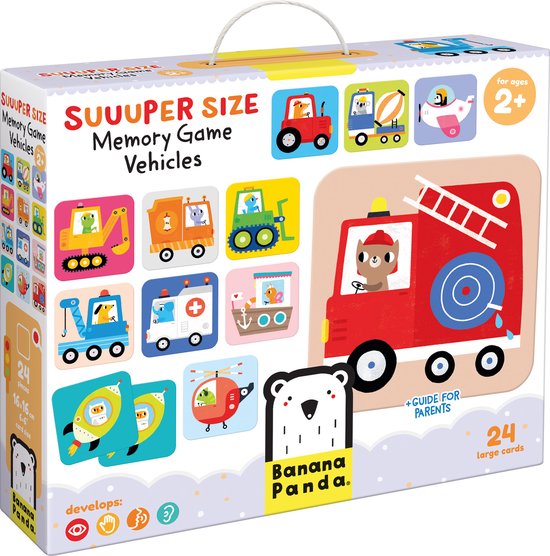 Foto: Banana panda superformaat memo spel voertuigen 2 