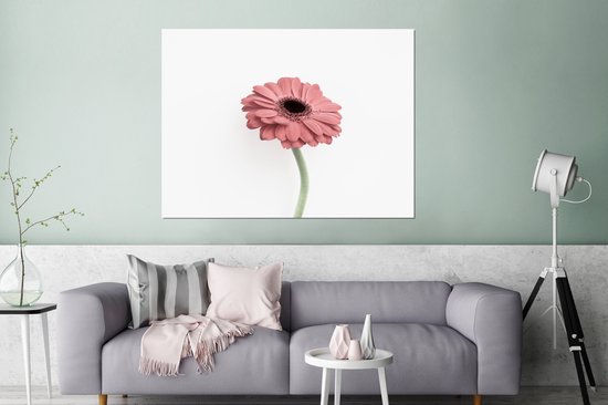 Décoration murale Métal - Peinture Aluminium Industrielle - Fleurs - Rose - Nature - Wit - Végétal - 120x90 cm - Dibond - Photo sur aluminium - Décoration murale industrielle - Pour le salon/chambre