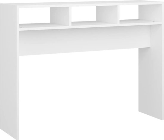 Wandtafel 105x30x80 cm bewerkt hout artisanaal eikenkleur