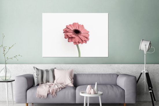 Décoration murale Métal - Peinture Aluminium Industrielle - Fleurs - Rose - Nature - Wit - Végétal - 180x120 cm - Dibond - Photo sur aluminium - Décoration murale industrielle - Pour le salon/chambre
