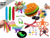 Wonderprice 17 Delig pakket Fidget - Top pakket met super fidget toys - sensory toys 17 pcs - spinner wacky mochi popit dino glow in dark