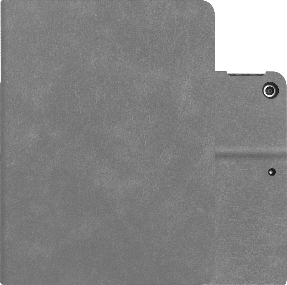 Hoes - Geschikt voor Apple iPad 7 (2019) - 10.2 inch - 7e Generatie - Luxe Bookcase - Hard Cover Case - Met Uitsparing Geschikt voor Apple Pencil - Hardcover Book - Tablet Hoesje - Grijs
