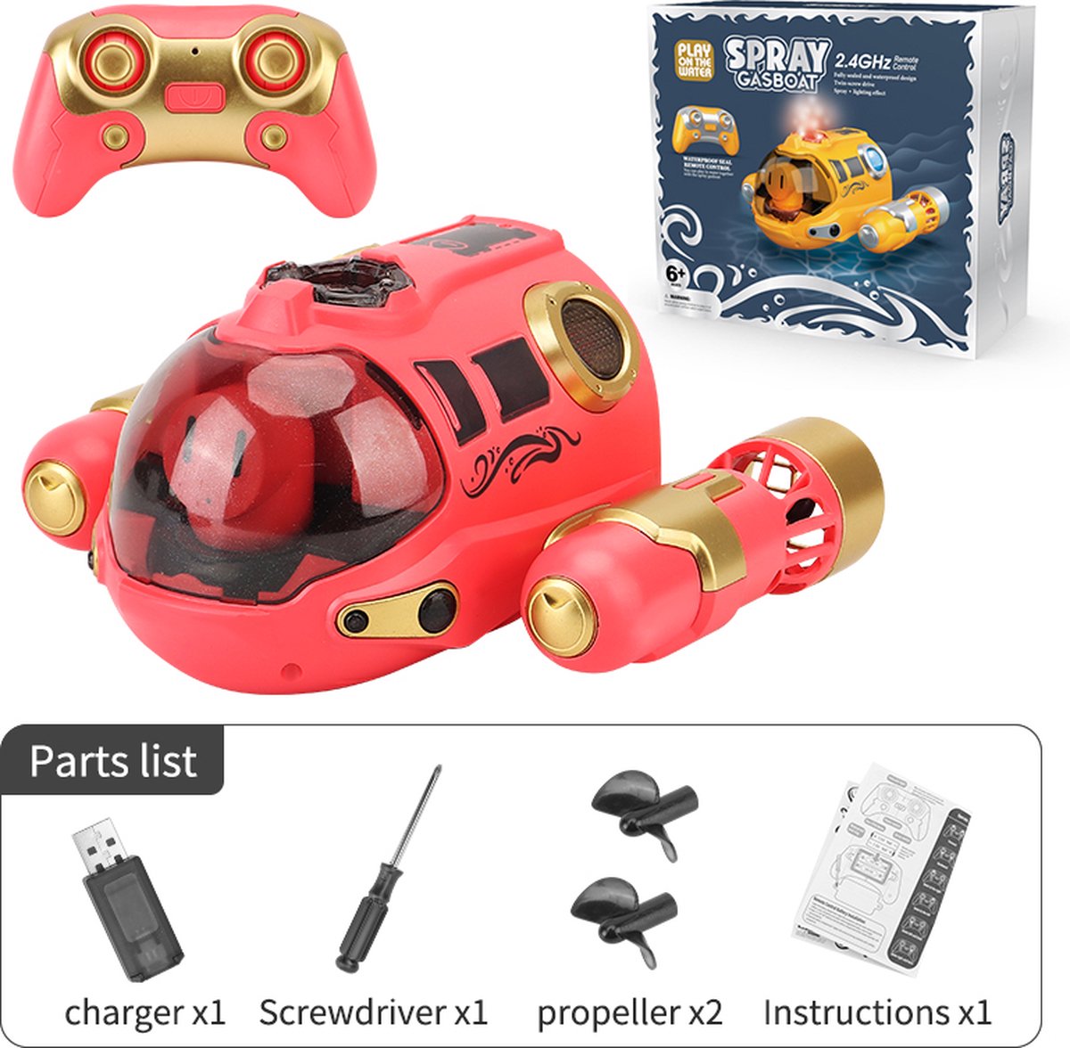 Fuegobird Speelgoed met afstandsbediening - runabout op afstand - rood
