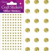 Oaktree - Stickers Glitter Diamantjes Goud (per vel) 4mm