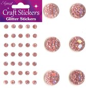 Oaktree - Stickers Glitter Diamantjes Rose Gold (per vel) 8mm