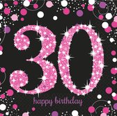 Amscan - Sparkling Celebrations - Servetten 30 Pink (16 stuks)