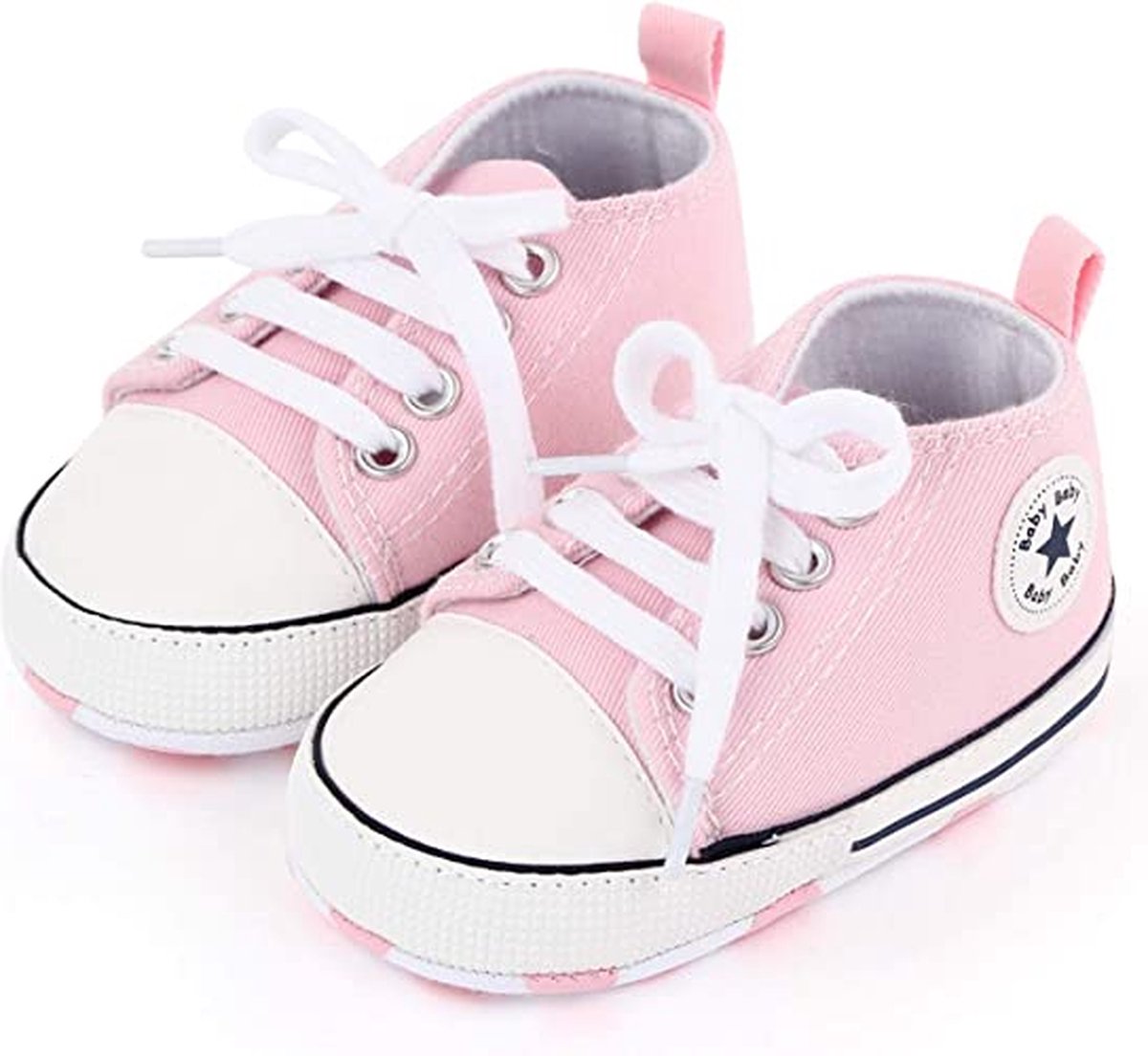 Steppies Babyschoentjes - Lichtroze - Zachte Zool Antislip - Maat 20-21 (12-18 maanden, 13 cm) - Babyslofjes