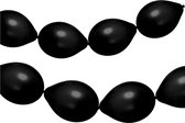 Folat - Knoopballonnen voor Ballonnenslinger Midnight Black Mat 33 cm - 8 stuks
