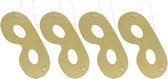 Folat - Goudkleurige Glitter Maskers - 4 stuks