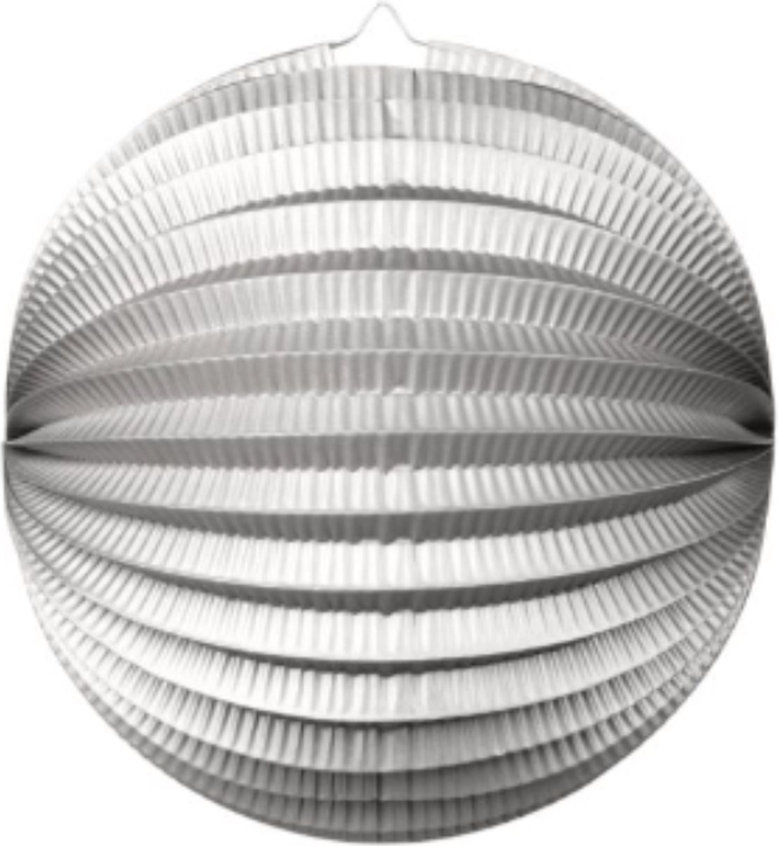 Wefiesta - Bollampion Metallic Zilver (25 cm) - Lampion sint maarten - lampionnen - Sint maarten optocht - lampionnen papier - We Fiesta