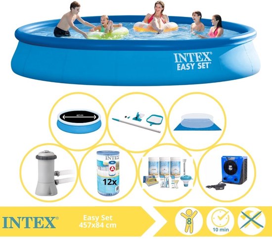 Piscine Hors Sol Intex Easy Set - Diamètre 3 M, Hauteur 76 Cm, Capacité 3000 L, Installation Rapide