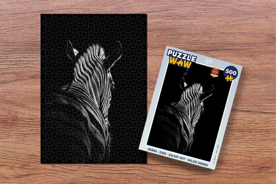 Puzzle Zebra - Animal - Zwart et blanc - Animaux sauvages - Puzzle - Puzzle 500 pièces