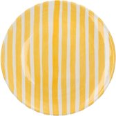 Casa Cubista  - Dinerbord met streeppatroon geel 27cm - Dinerborden