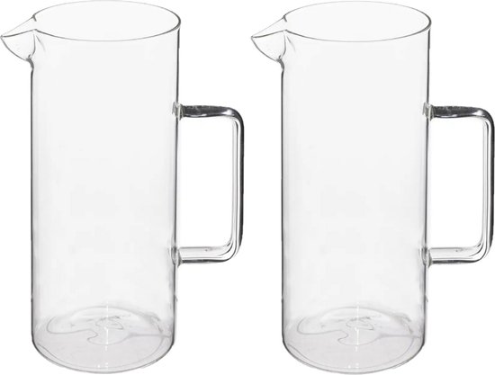 Foto: Secret de gourmet water karaf schenkkan schenktuit 2x glas 1 5 liter d10 x h22 cm