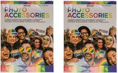 Foto props - 24x stuks - Gay Pride/Regenboog thema kleuren - Verkleed artikelen
