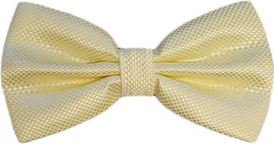 Fako Fashion® - Noeud papillon - Noeud papillon - Noeud - Petit Diamant - 12cm - Jaune clair