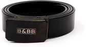 Black & Brown Belts - Edged 2.0 gesp – Zwarte riem 125 cm - Zelf op maat maken - Automatische riem - Automatische gesp - Leren riem - Echt leer - Heren riem zwart - Dames riem zwart - Riemen - Riem - Riem heren - Broeksriem -Broekriemen
