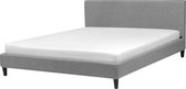 Beliani FITOU - Tweepersoonsbed - grijs - polyester