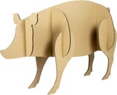 Kartonnen Varken - Kartonnen 3D dier - 68x24x42 cm - Dieren figuur van karton - Speelgoed - KarTent