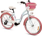 Vélo pour femme Goetze Mood , vélo de ville Holland rétro vintage, roues en aluminium de 26 pouces, système de changement de vitesse Shimano à 6 vitesses, entrée profonde, panier avec rembourrage gratuit !