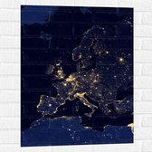 Muursticker - Kaart van Europa - 60x80 cm Foto op Muursticker