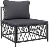 vidaXL-5-delige-Loungeset-met-kussens-staal-antracietkleurig