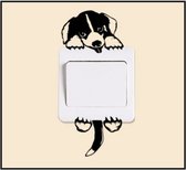 EPIN | Schakelaar sticker | Hondje | Hond | kinderkamer | decoratie lichtknop | Muur sticker