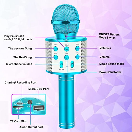 microphone pour enfants / microphone pour enfants, speelgoed pour garçons  et filles à | bol.