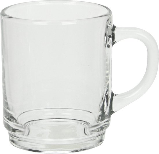 OTIX Theeglazen met Oor 12 Stuks 350 ml Groot formaat Transparant Glas