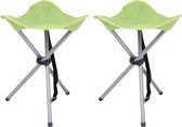 Tabouret / chaise d'appoint Urban Living - 4x - Pliable - Camping / outdoor - D32 x H43 cm