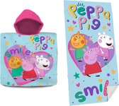 Peppa Pig Set bad cape/poncho en strand/badlaken - voor kinderen