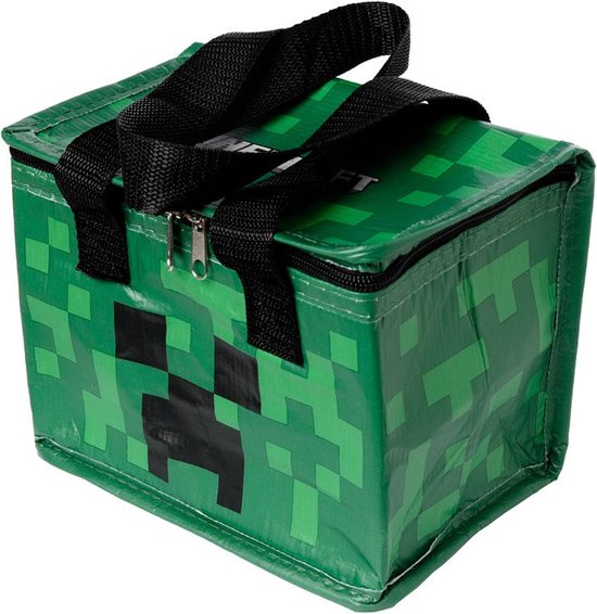 Minecraft Creeper RPET Duurzame Koeltas Lunchtas cadeau geven