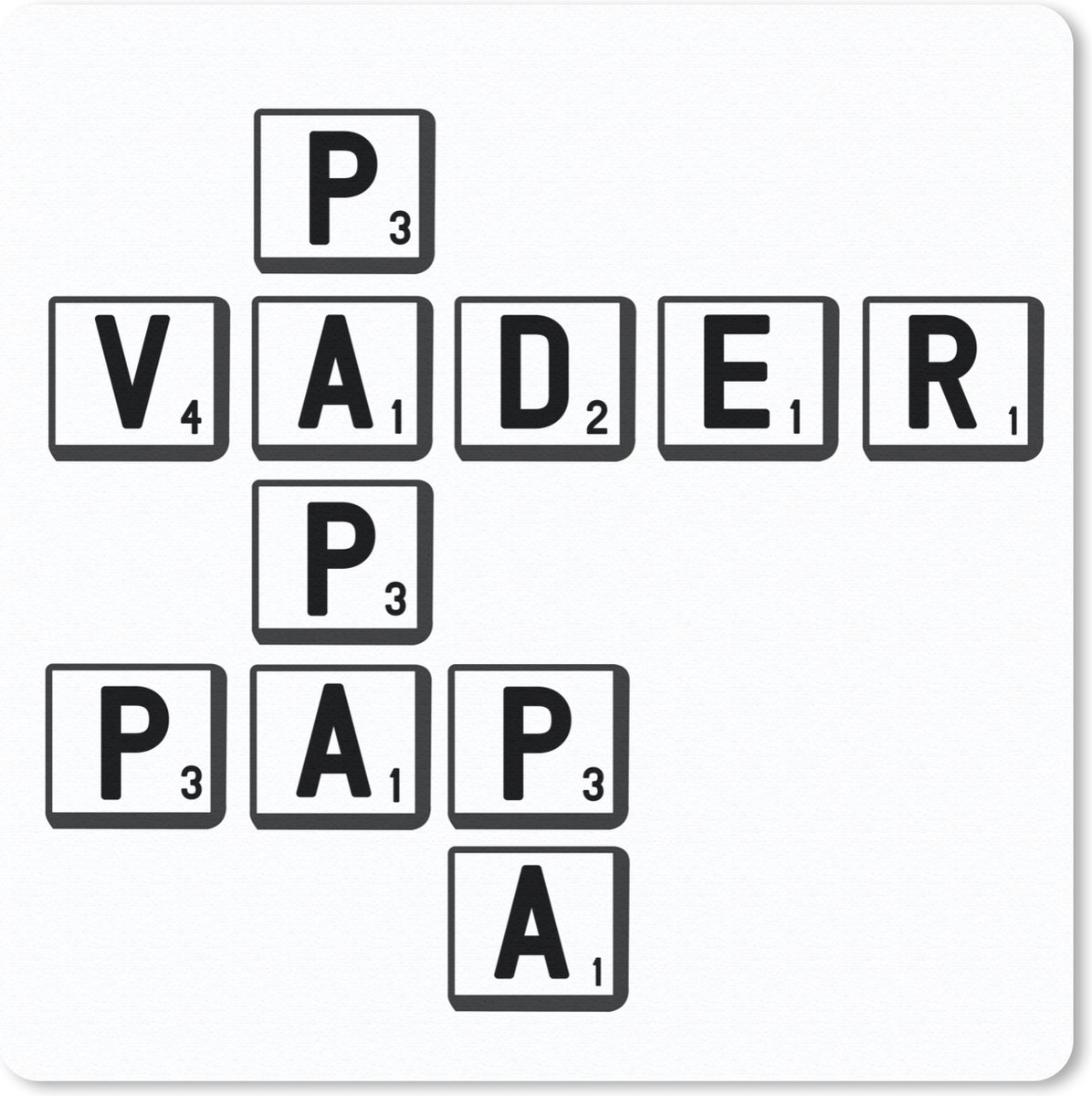 Muismat 20x20 cm - Mousepad Quotes - Vader - Spreuken - Papa - Muismatten