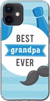 Geschikt voor iPhone 12 hoesje - Spreuken - Best grandpa ever - Quotes - Opa - Siliconen Telefoonhoesje