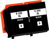 Geschikt voor Epson 202 / 202XL inktcartridges - 2X Zwarte Inkt - Geschikt voor Epson Expression Premium XP-6000 - XP-6005 - XP-6100 - XP-6105