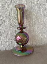 Ravie - Kandelaar - Glas - Metallic - Rainbow - 18 cm