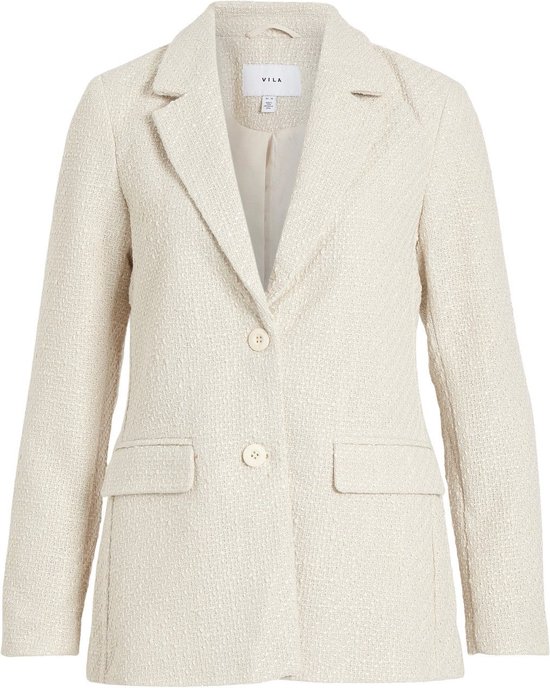 Vila Viemmi Blazer Bouclé Donna - Giacca Eletta Con Tasche E Colletto A Risvolto, Vestibilità Normale