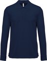 SportPolo Unisexe S Proact Col avec boutons Manches longues Sporty Navy 100% Polyester