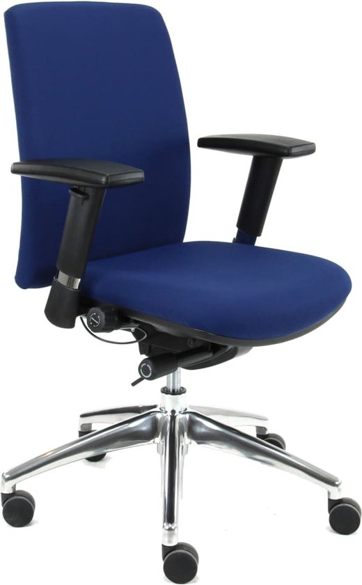 Workliving Ramblas Comfort Blauw - Extra brede armleggers - Bureaustoel Ergonomisch Design (N)EN 1335