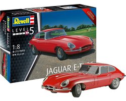 Revell Modelbouwpakket Auto - 07717 Jaguar E-Type - Oldtimer Plastic - 1:8 - Modelbouw
