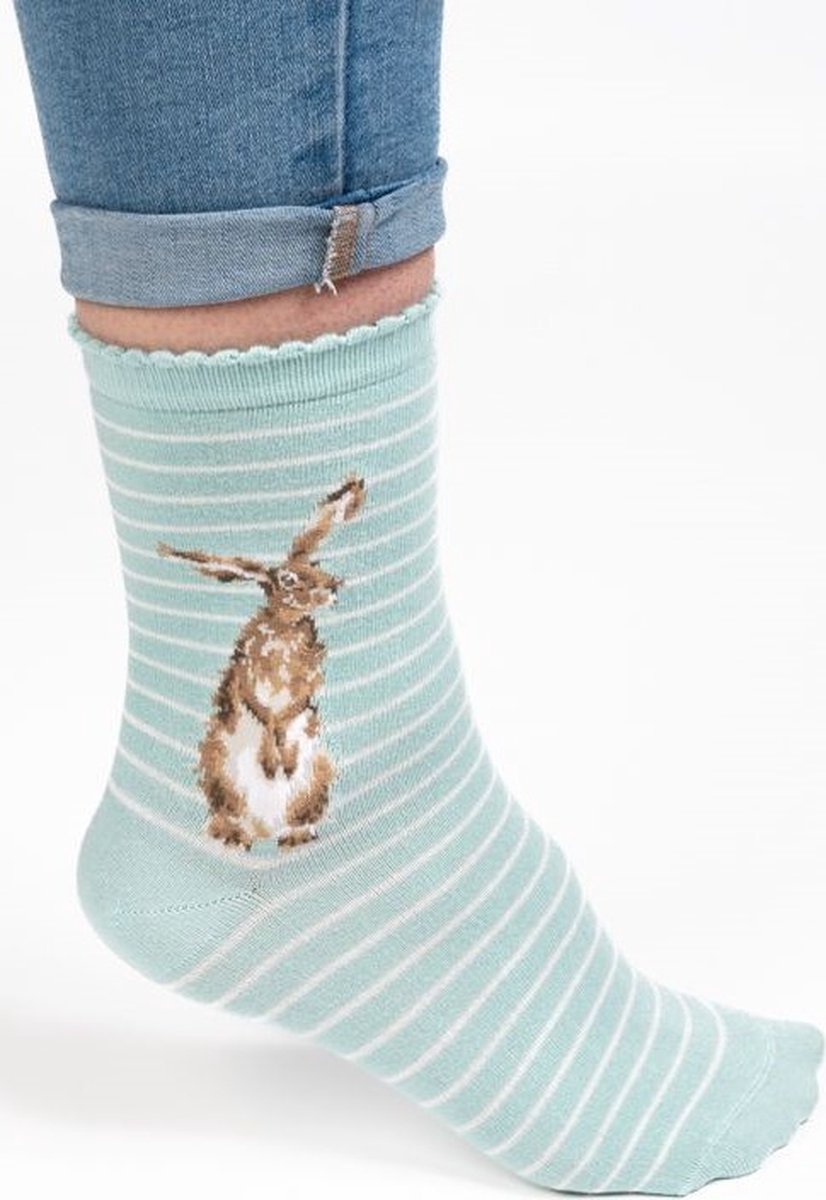Wrendale Sokken - Haas - 'Hare and the Bee' Hare socks