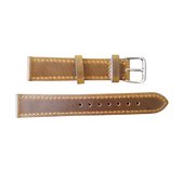 Horlogebandje 18 mm – Leder – Cognac bruin - vintage/ retro look