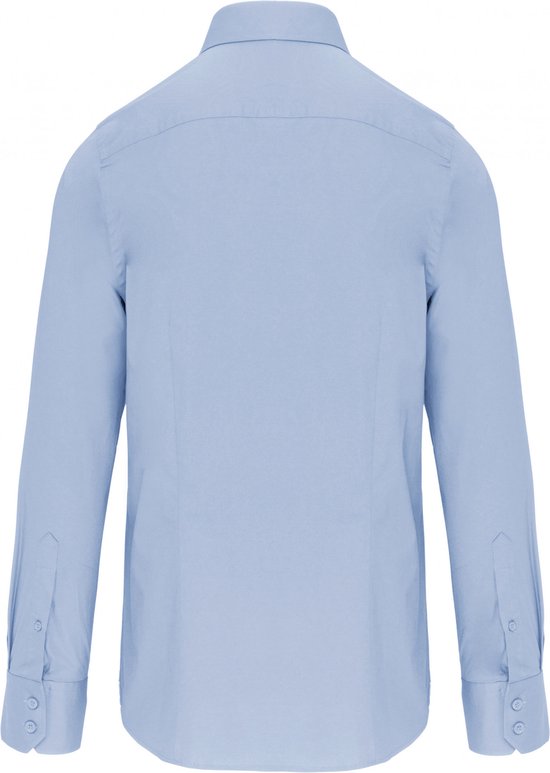 Overhemd Heren XL Kariban Lange mouw Light Blue 97% Katoen, 3% Elasthan